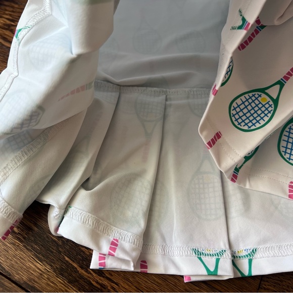 Cecil & Lou Collared Long Sleeve Tennis Racket Print Dress with Pleats Size 4T - Picture 7 of 7